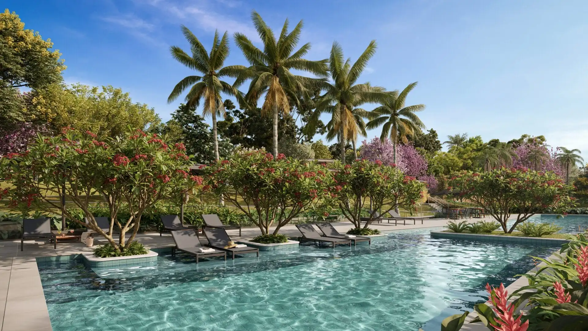Piscina do clube Alphaville Indaiatuba